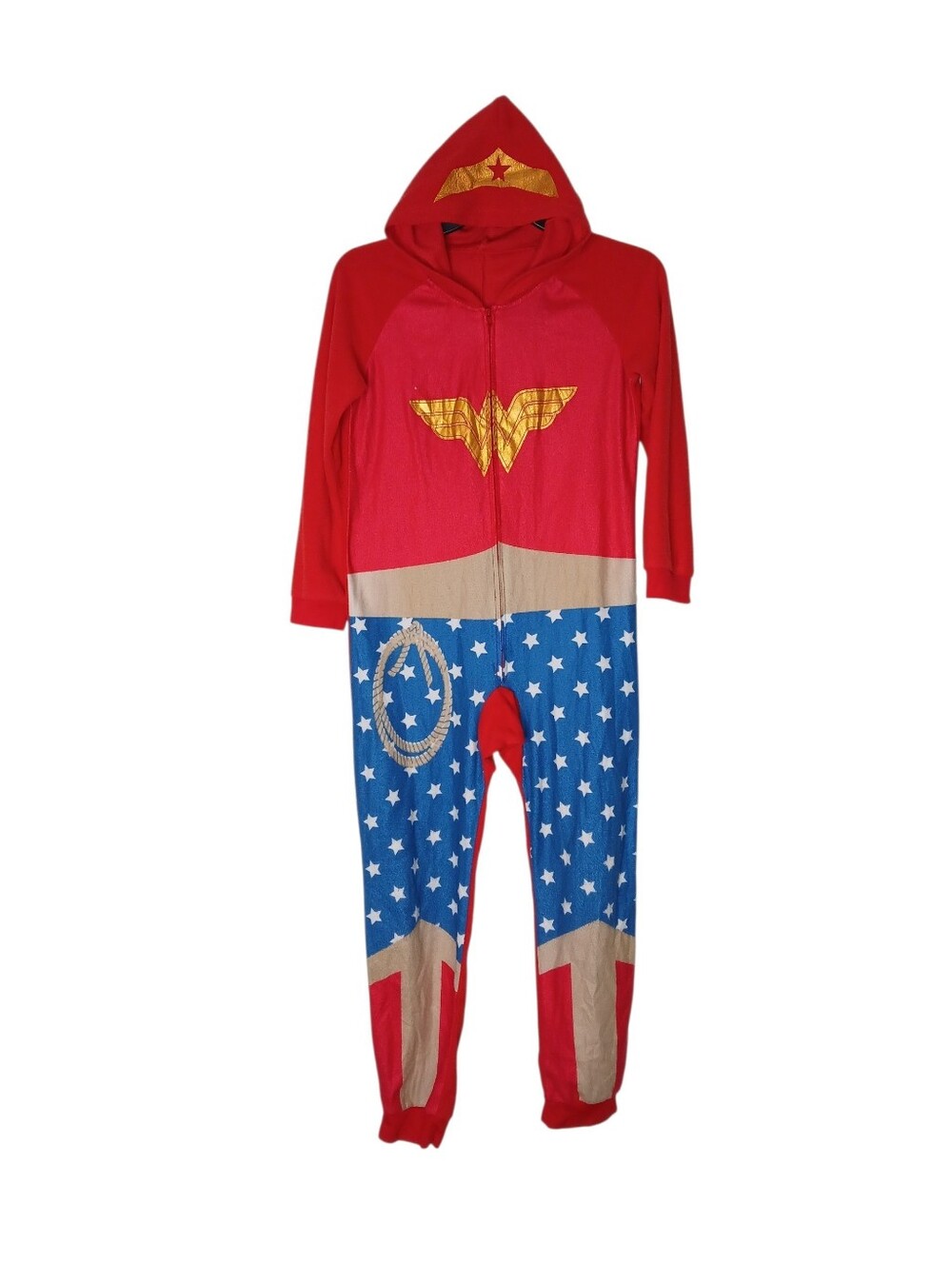 Wonder Women Girls Superhero Hooded One Piece Pajama